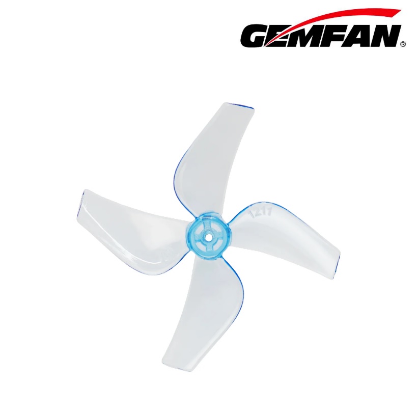 Миниатюра Пропеллер Gemfan 40мм 1,6" 1611 3-х лопастной под вал 1.5mm (Aquamarine) 4 пары 1