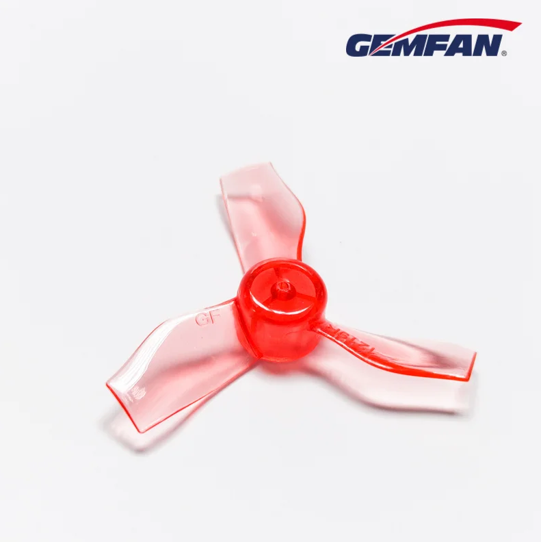 Миниатюра Пропеллер Gemfan 31мм 1,2" 1219 на вал 1mm 3-х лопастной (Justice Clear) 4 пары 1