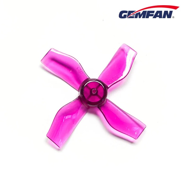 Миниатюра Пропеллер Gemfan 31мм 1,2" 1220 на вал 0.8mm 4-х лопастной (Clear Purple) 4 пары 1