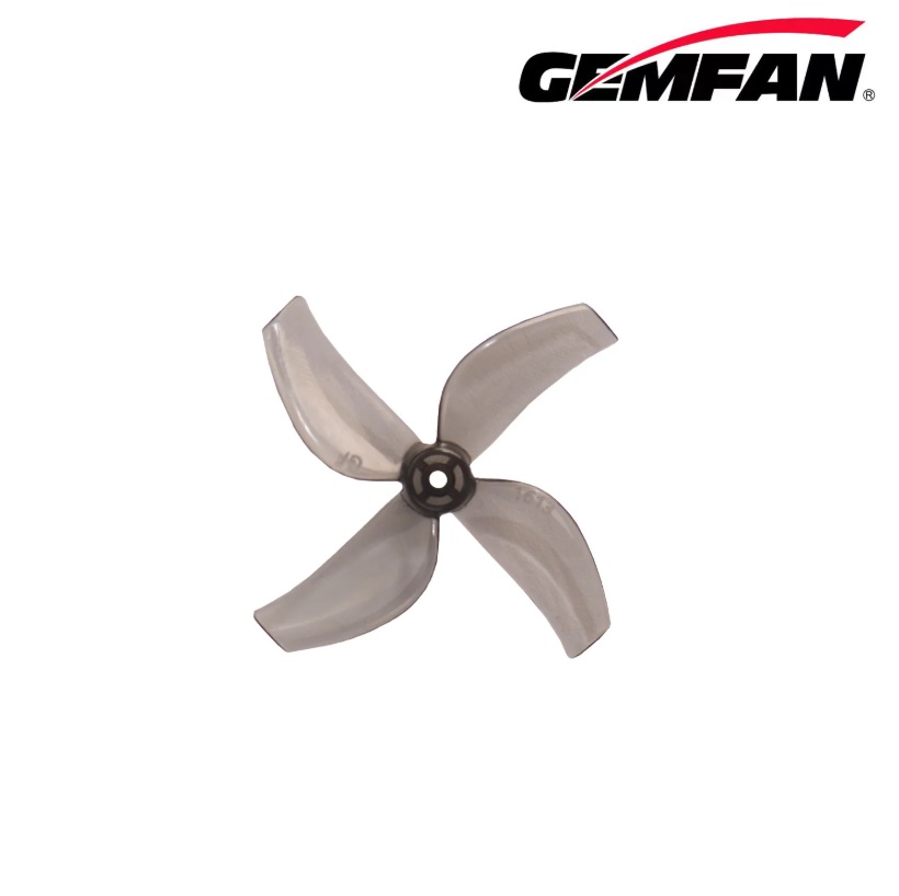 Миниатюра Пропеллер Gemfan 40мм 1,6" 1613 3-х лопастной под вал 1.5mm (Clear Gray) 4 пары 1