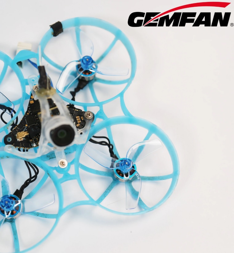 Миниатюра Пропеллер Gemfan 40мм 1,6" 1614 3-х лопастной под вал 1.2mm (Blue) 4 пары 1
