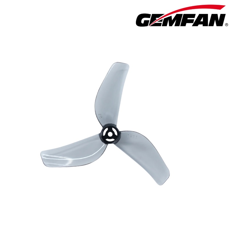 Миниатюра Пропеллер Gemfan 45мм на вал 1.5mm 3-х лопастной (Clear Blue) 2 пары 1