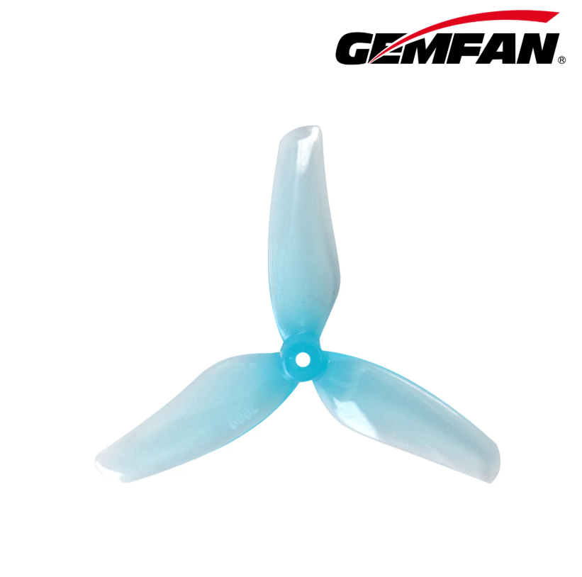 Миниатюра Пропеллер Gemfan Hurricane PC 2009 3-х лопастной под вал 1.5mm (Blue) 4 пары 1