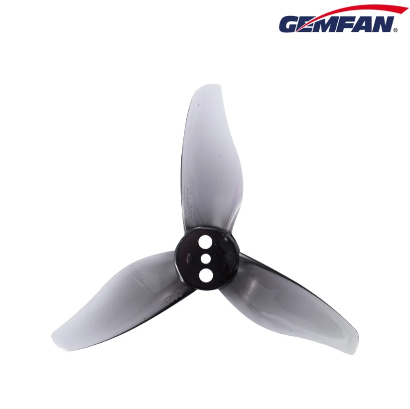 Миниатюра Пропеллер Gemfan Hurricane PC 2023 3-х лопастной под вал 1.5mm (Clear Gray) 4 пары 1