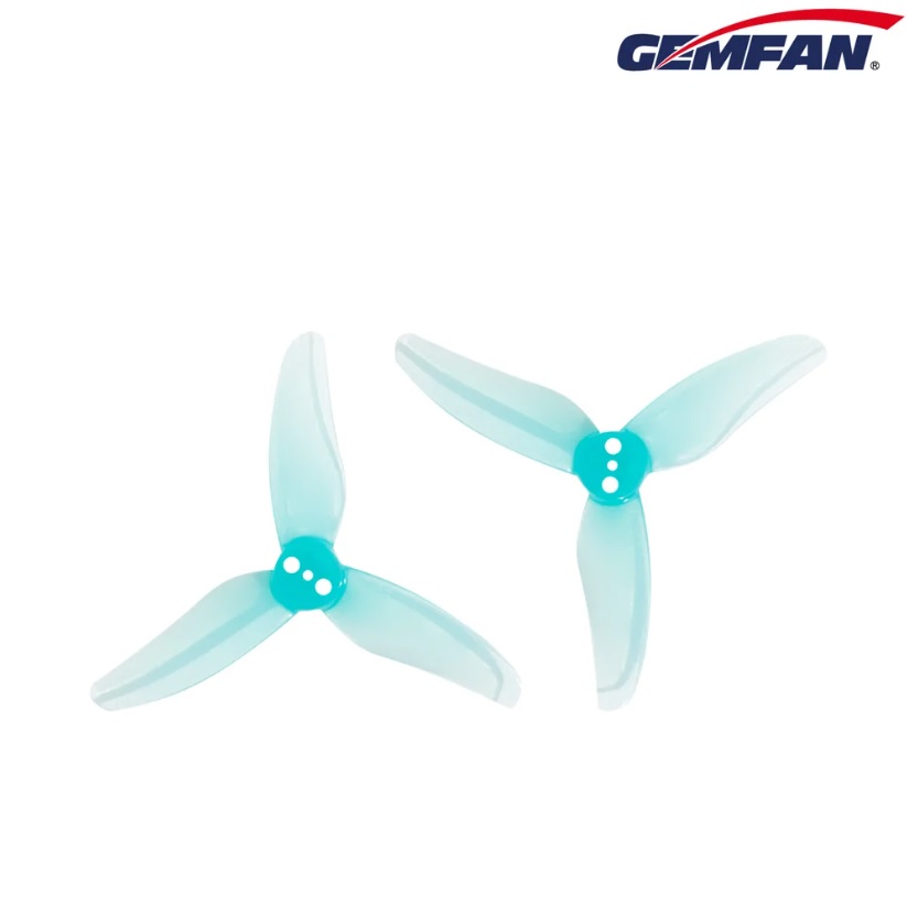 Миниатюра Пропеллер Gemfan Flash PC 2540 3-х лопастной под вал 1.5mm (Clear Blue) 4 пары 1