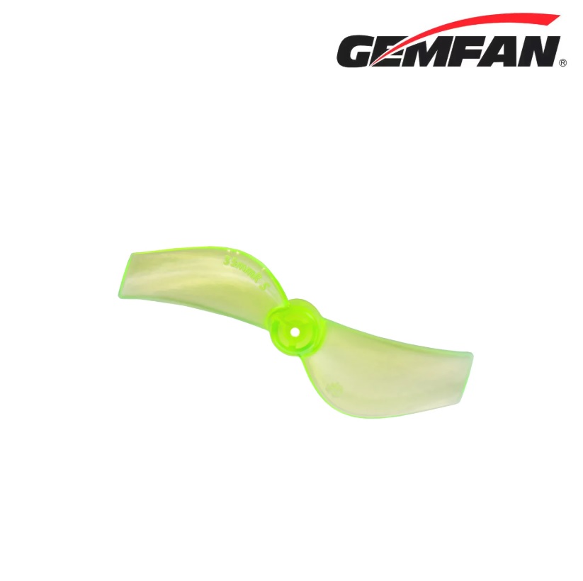 Миниатюра Пропеллер Gemfan 35mm PC 2-х лопастной на вал 1mm (Radioactive Green) 4 пары 1