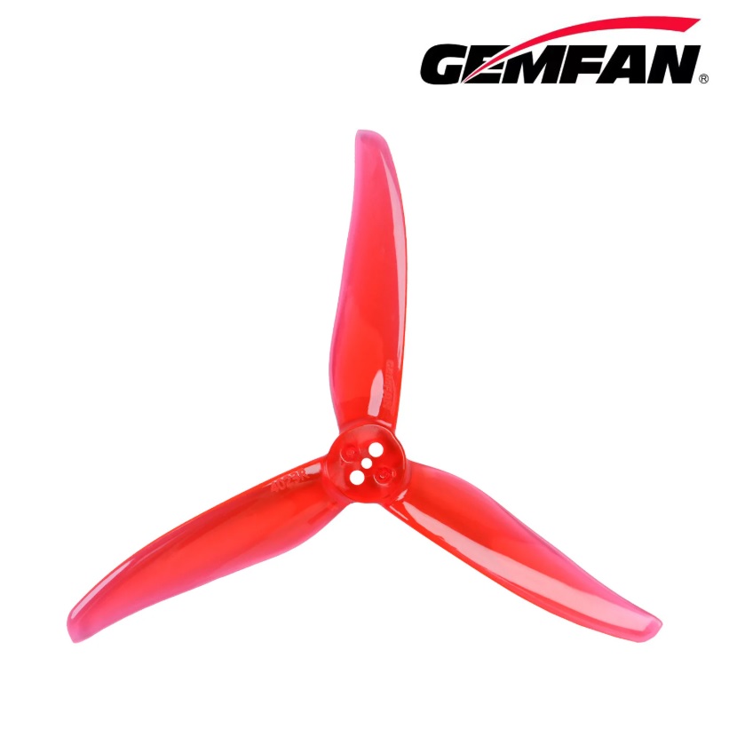 Миниатюра Пропеллер Gemfan Hurricane PC 4023 3-х лопастной (Clear Red) 2 пары 1
