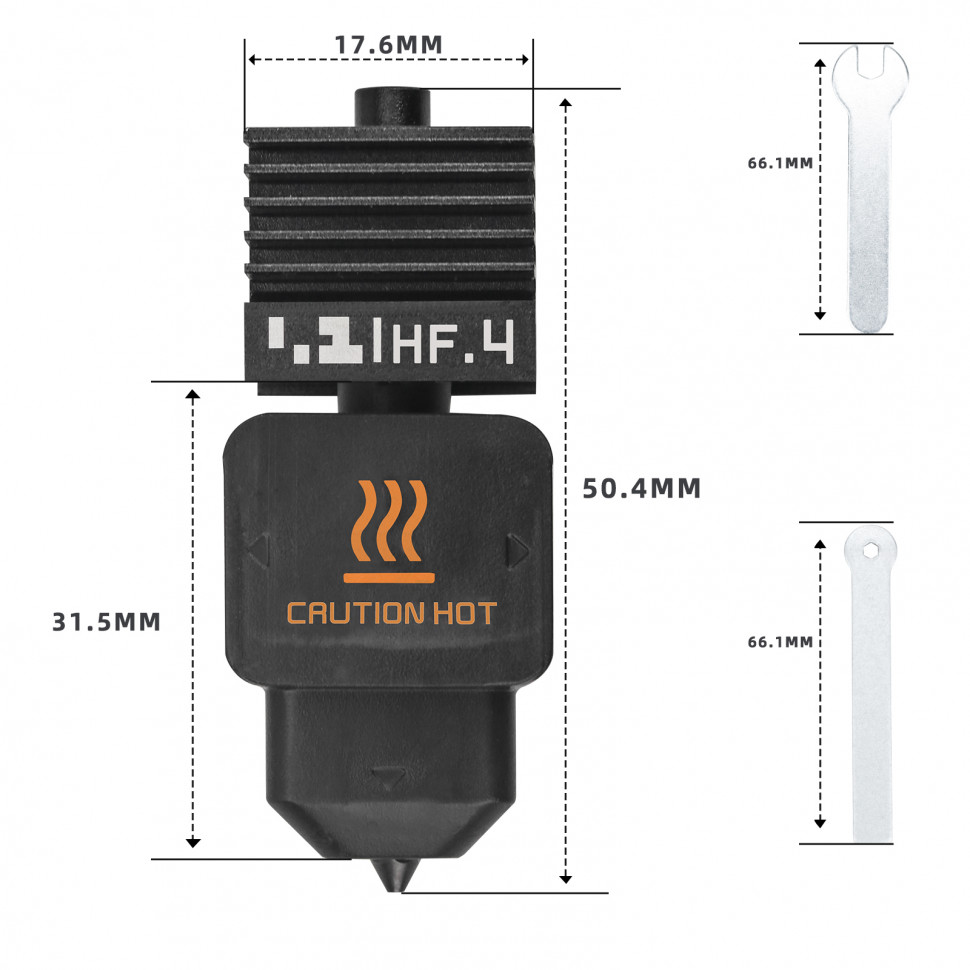 Миниатюра Хотэнд TZ-H2D High Flow для Bambu Lab H2D 4