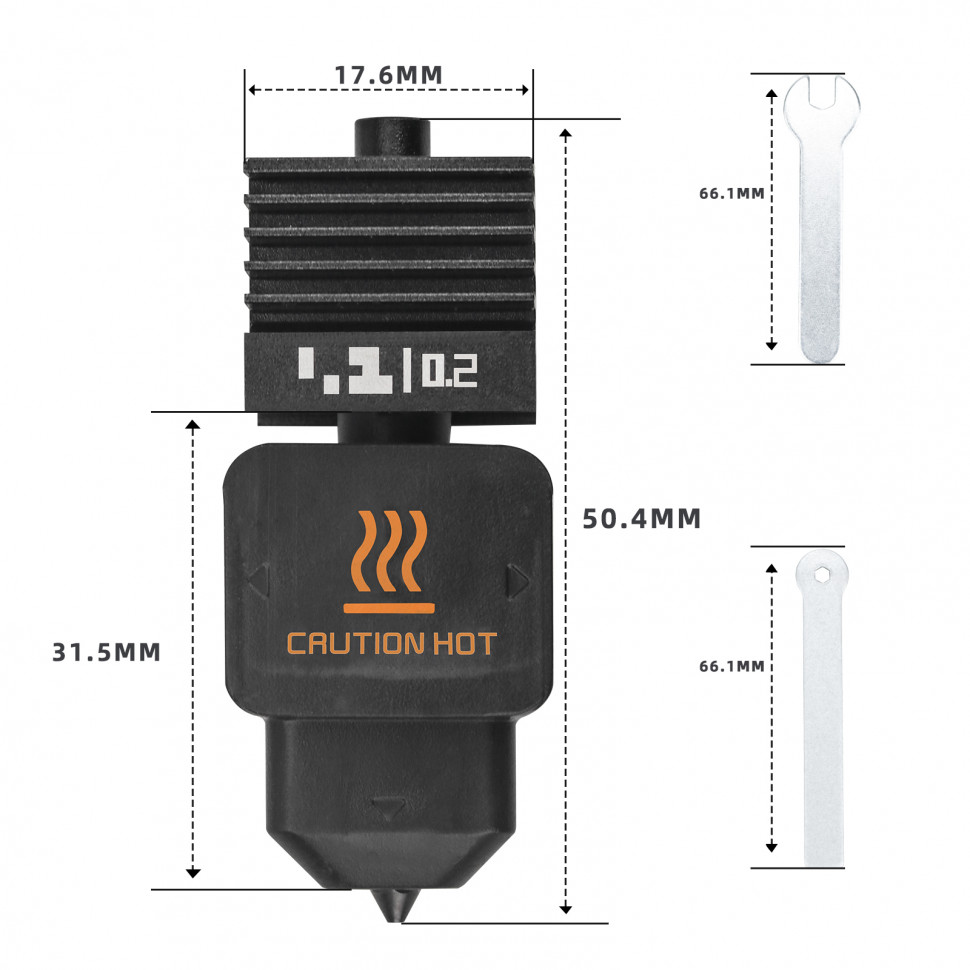 Миниатюра Хотэнд TZ-H2D для Bambu Lab H2D 3