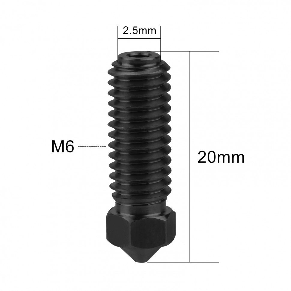 Миниатюра Сопло для хотэнда Anycubic Kobra 3 (закаленная сталь) 3