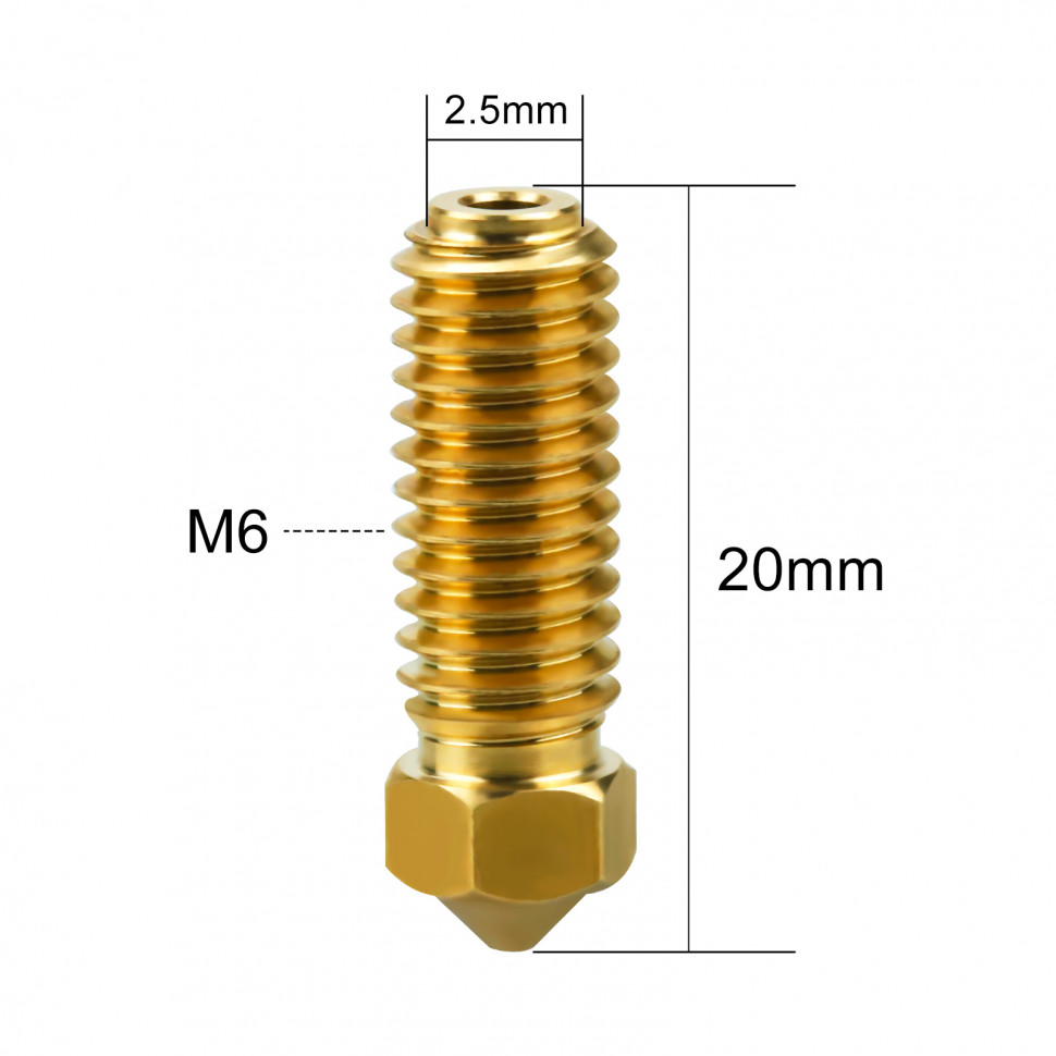Миниатюра Сопло для хотэнда Anycubic Kobra 3 (латунь) 3