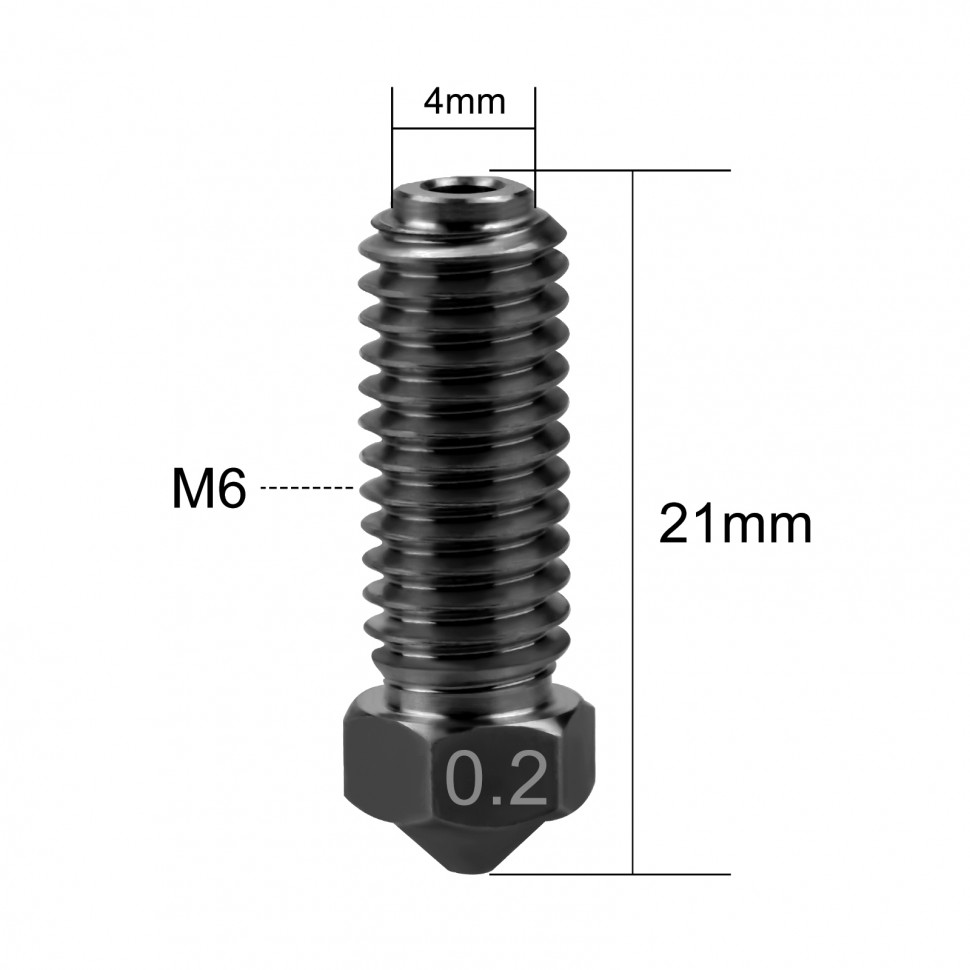 Миниатюра Сопло для хотэнда Anycubic Kobra 2 (закаленная сталь) 4