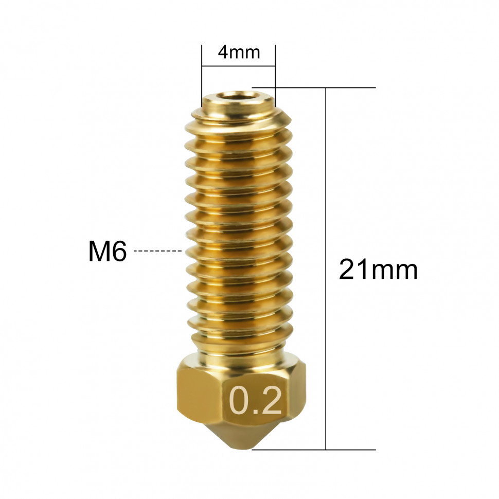 Миниатюра Сопло для хотэнда Anycubic Kobra 2 (латунь) 3