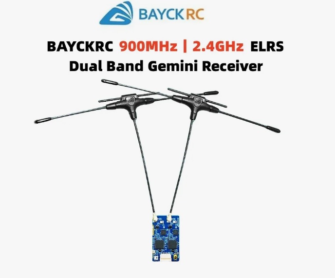 Миниатюра Приемник ELRS BAYCKRC DUAL BAND GEMINI RX 915/2400 MHz 1