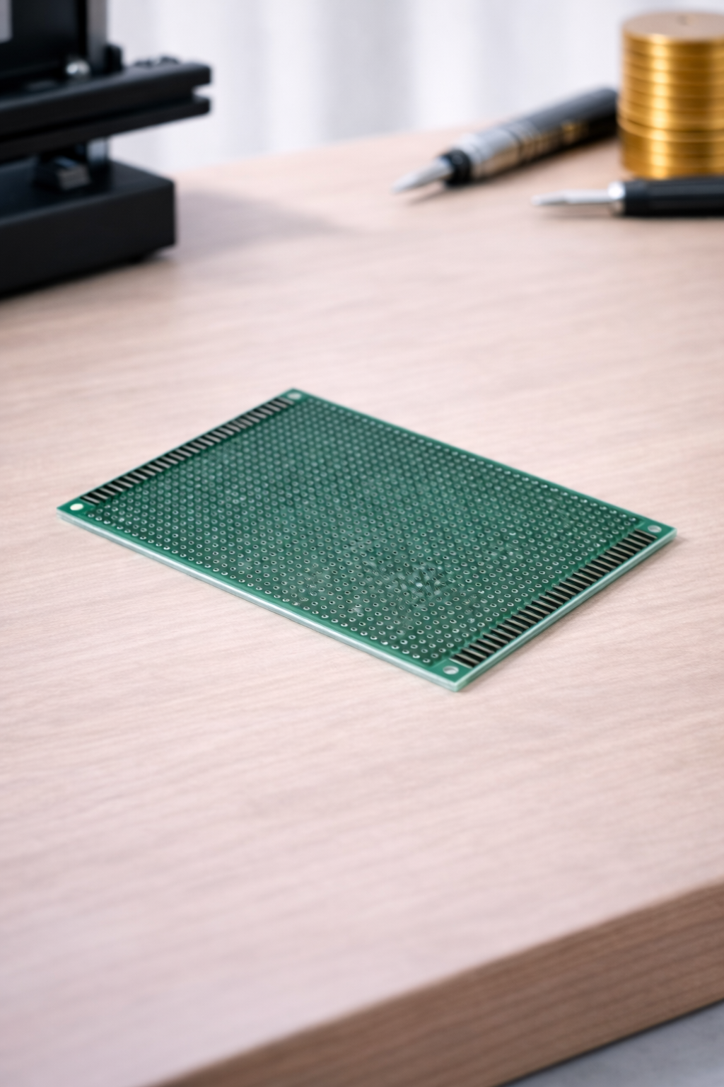 Миниатюра Двусторонняя макетная плата 80 х 120 мм из стеклотекстолита 1