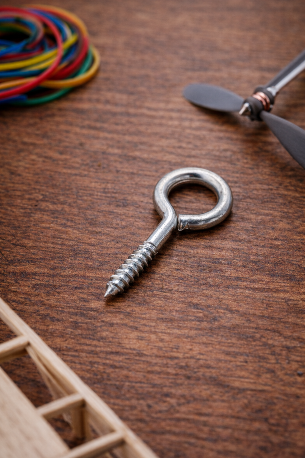 Миниатюра Винт-кольцо 1 мм для резиномоторных моделей Haoye 1