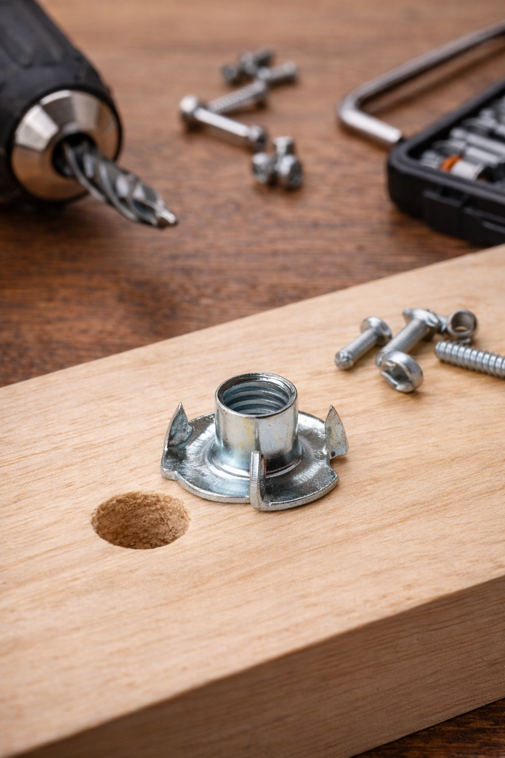 Миниатюра Гайка мебельная забивная M5 Haoye 1