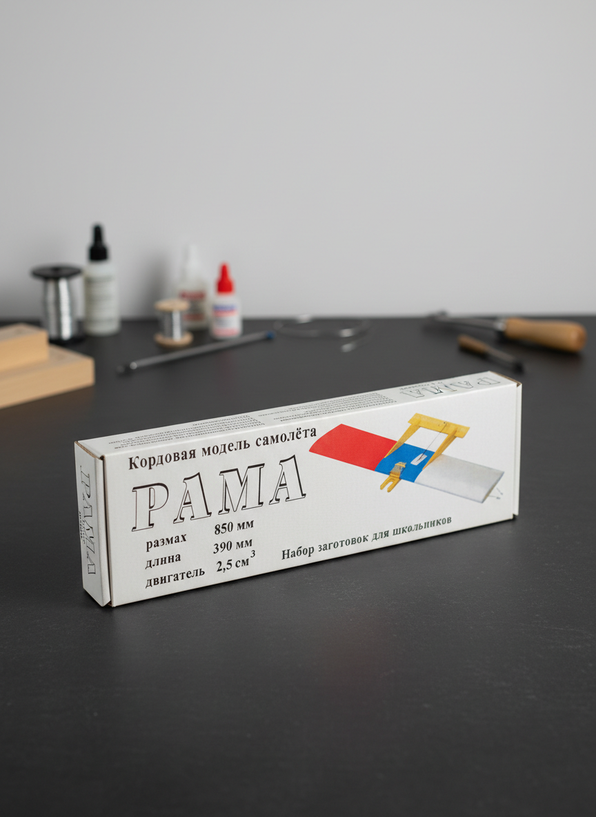 Миниатюра Учебно-тренировочная модель самолета "Рама" 850 мм 1