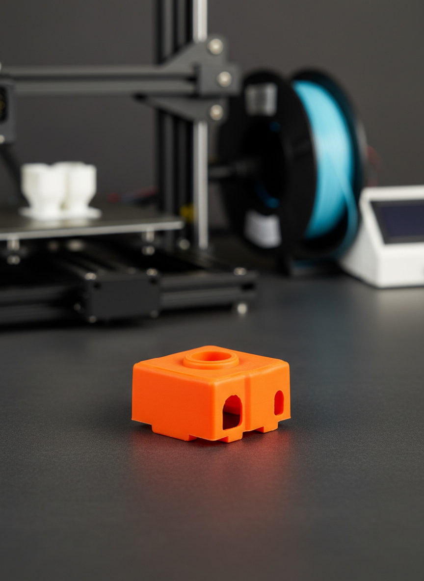 Миниатюра Силиконовый носок CR-6 SE, чехол, теплоизоляция хотенда для 3D принтера, оранжевая 1