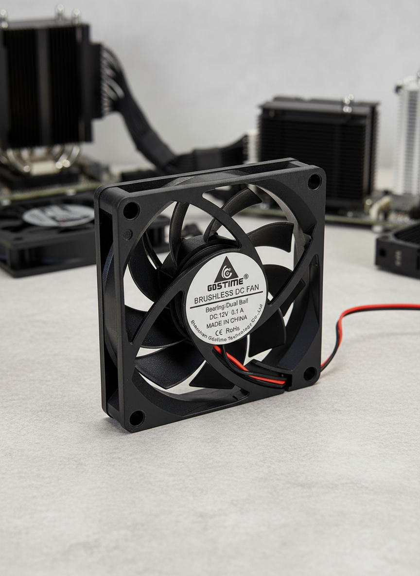 Миниатюра Вентилятор GDStime 70x70x15мм 12V 0.1A на подшипниках 1