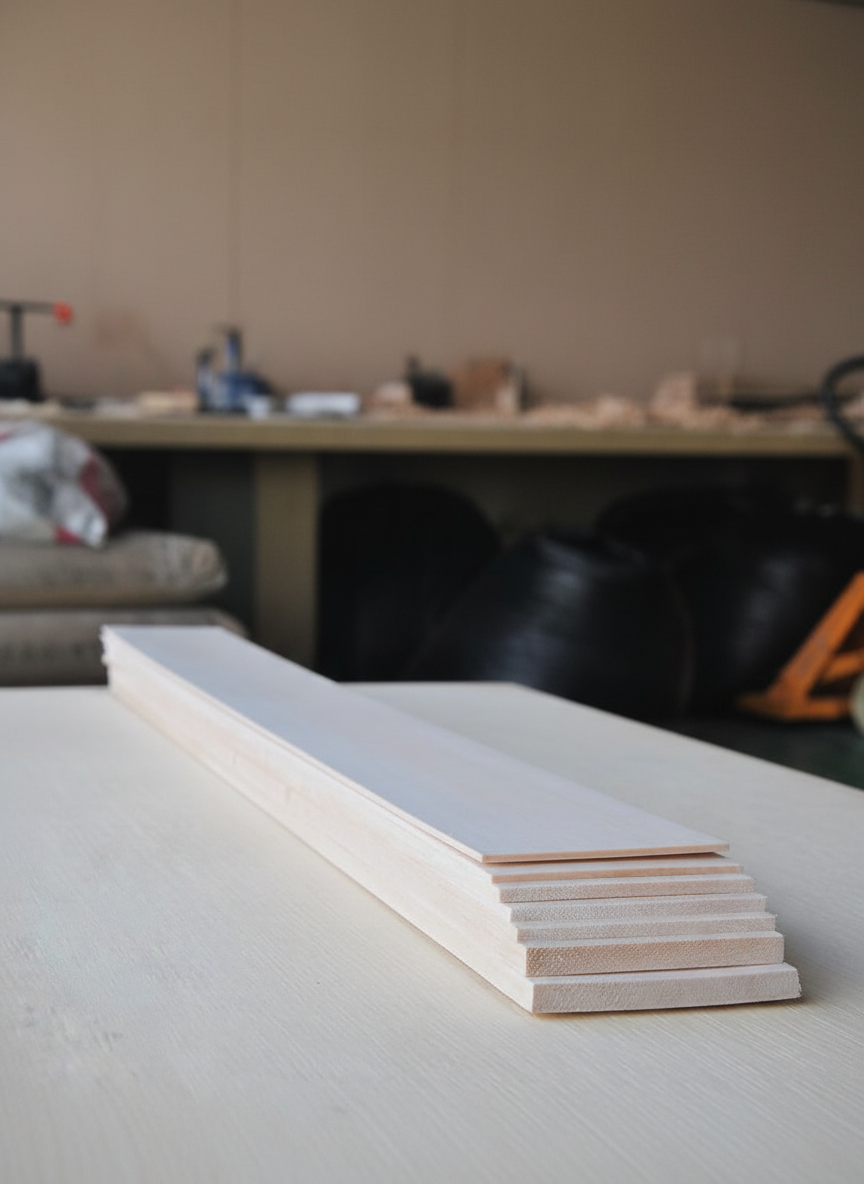 Миниатюра Бальза листовая цельный 4 мм x 100 x 1000 мм облегченная 1