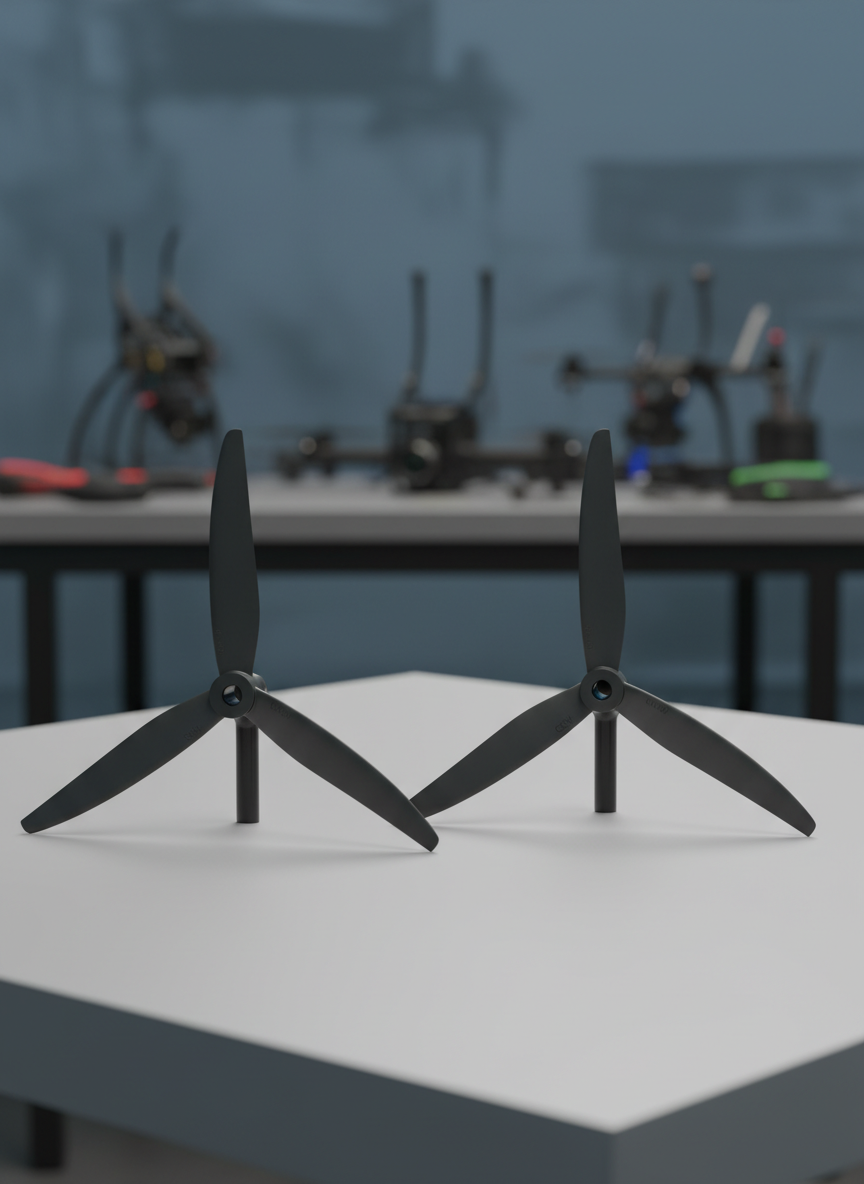 Миниатюра Пропеллеры Gemfan Cinelifter Glass Fiber Nylon 1507 3-х лопастной (1CCW + 1 CW) 2