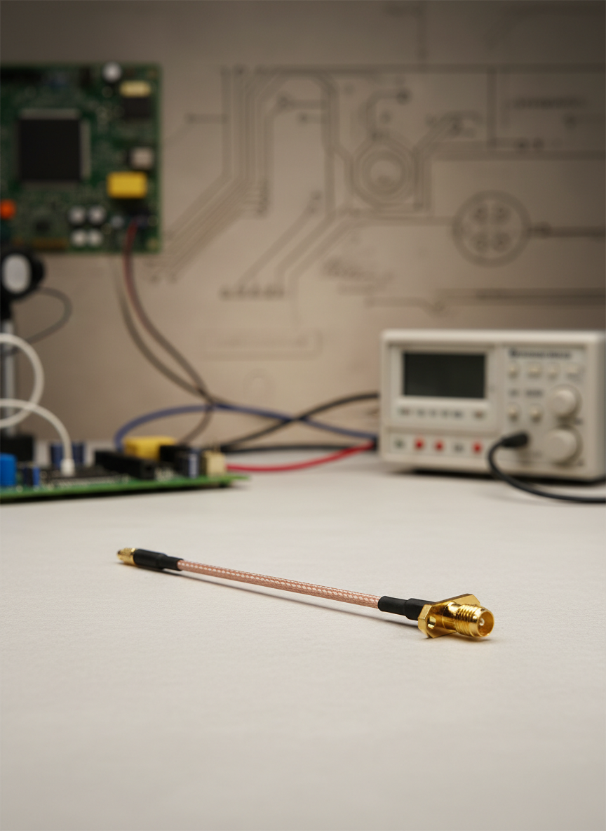 Миниатюра Высокочастотный переходник-удлинитель (пигтейл) MMCX на SMA (Female) 100мм 1