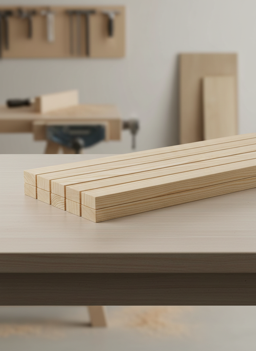 Миниатюра Рейка сосна 4х10х1000мм 1