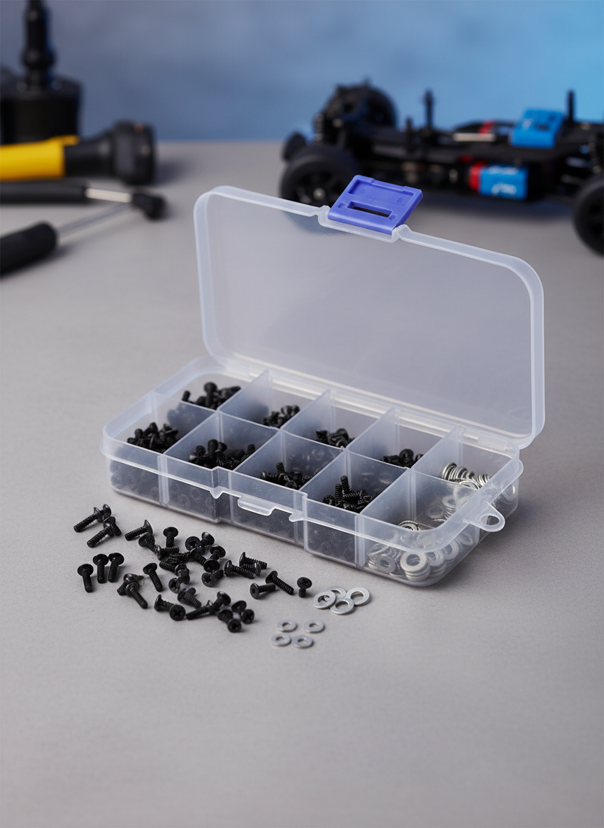 Миниатюра Набор винтов и шайб для ремонта р/у машин 1/10 (340шт) 1