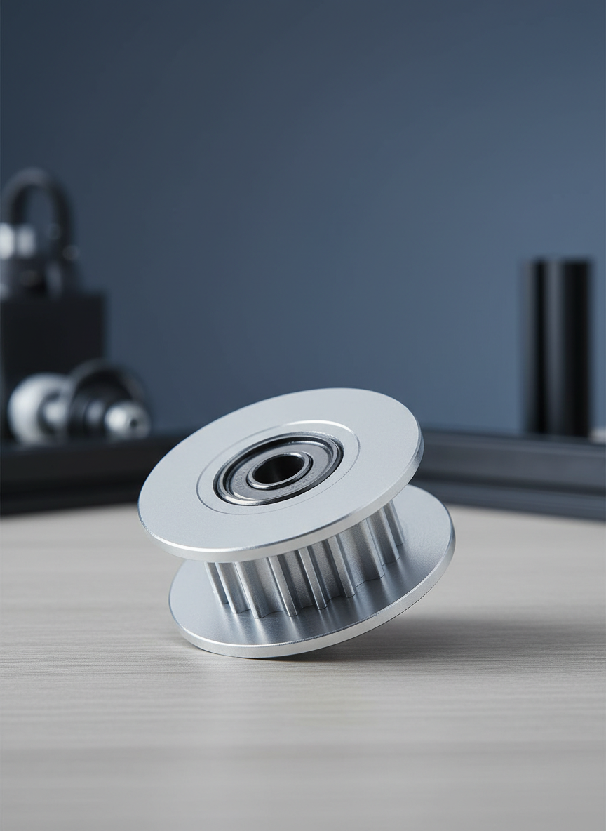 Миниатюра Шкив натяжитель для ремня GT2 6мм (20 зуб) для 3D-принтера на вал 3мм 2