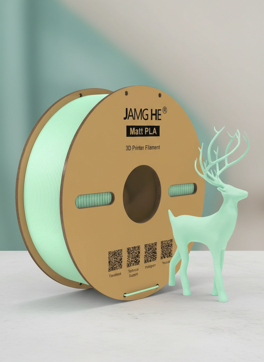 Миниатюра Пластик PLA 1кг аква зеленый матовый Jamg He 1