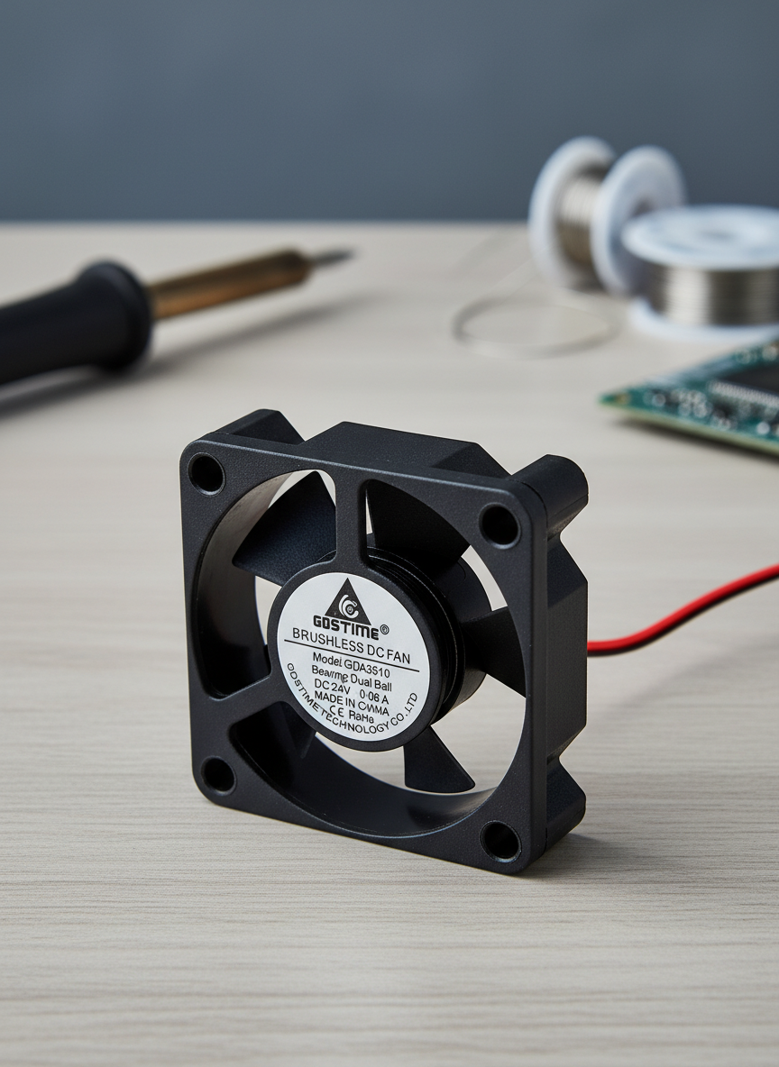Миниатюра Вентилятор GDStime 35x35x10мм 24V 0.09A на подшипниках 1