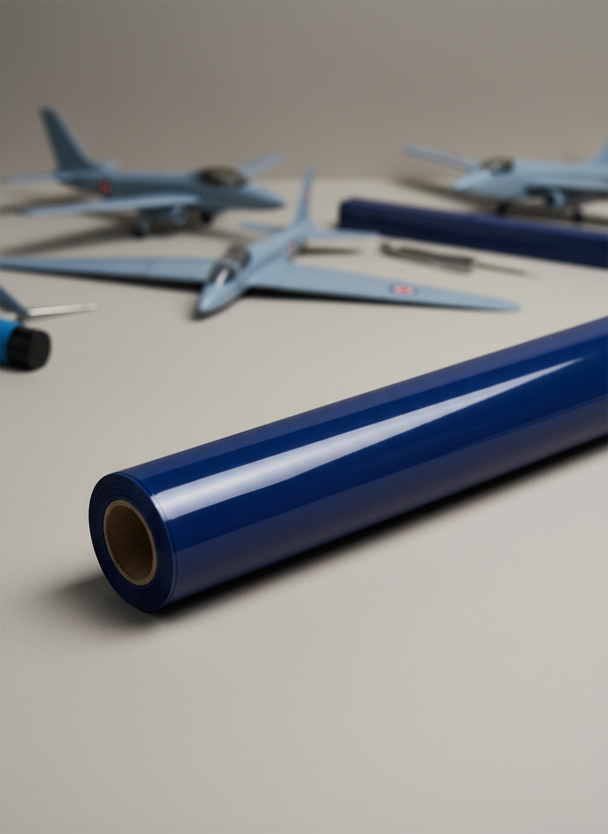 Миниатюра Пленка для обтяжки авиамоделей, тёмно-синяя, 638 мм 1