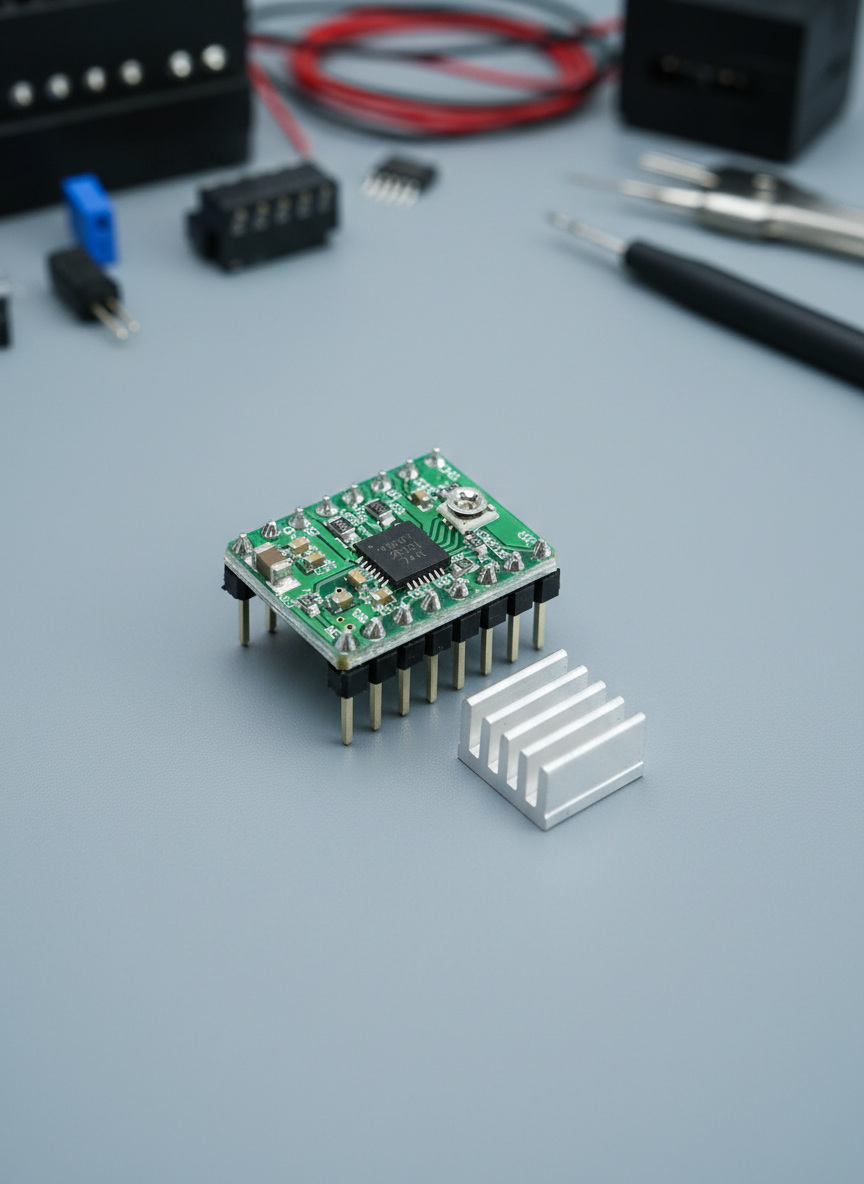 Миниатюра Драйвер шагового двигателя A4988 с радиатором 1