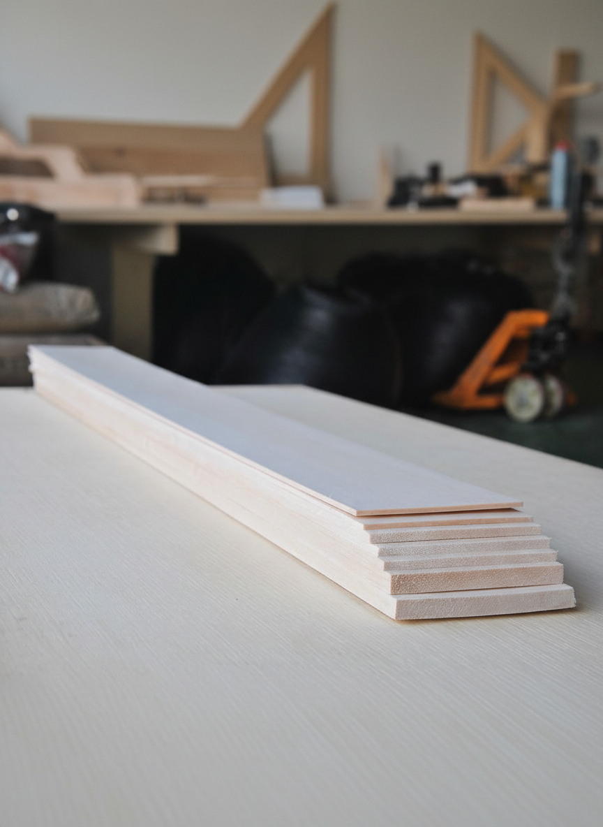 Миниатюра Бальза листовая 1,5 x 100 x 1000 мм для авиастроения и моделирования 1