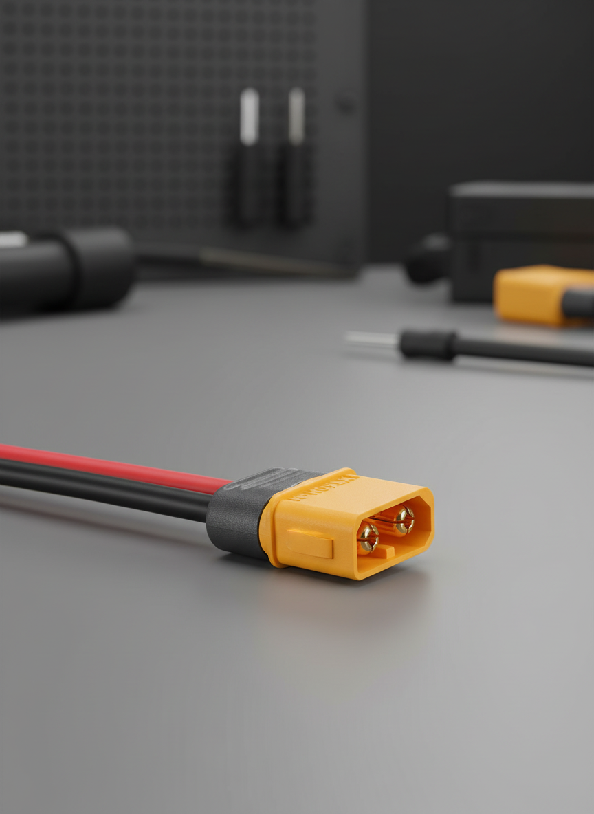 Миниатюра Разъем Amass XT60H (male) на проводе 10 см, 14 AWG 1