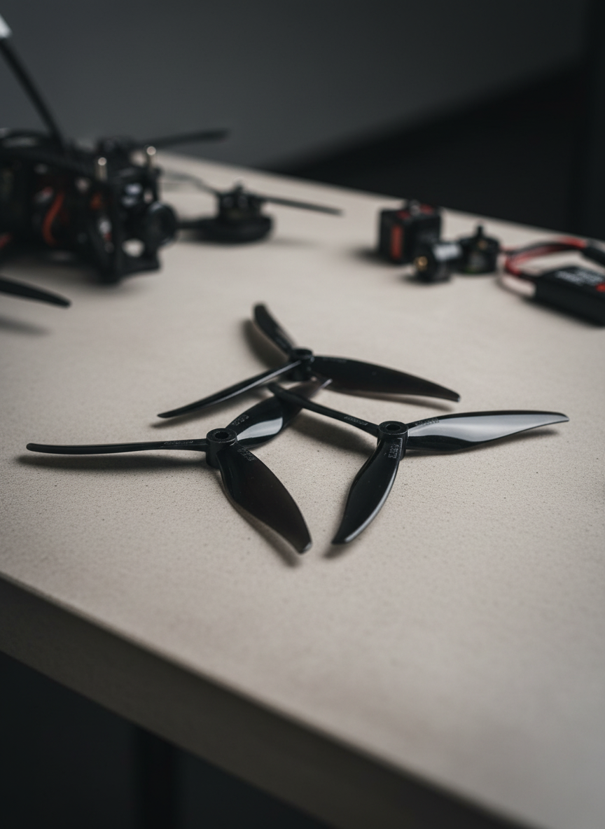 Миниатюра Пропеллеры Gemfan x Street League 7043, 7 х 4.3 дюйма, 3-х лоп., черные, , 2 пары 2