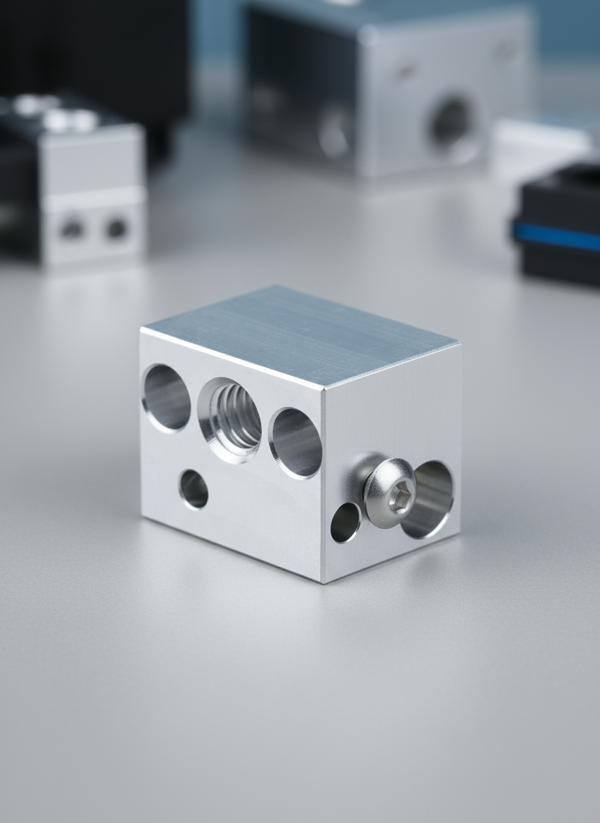 Миниатюра Нагревательный блок для 3D-принтера Elegoo Neptune 4, алюминий 1