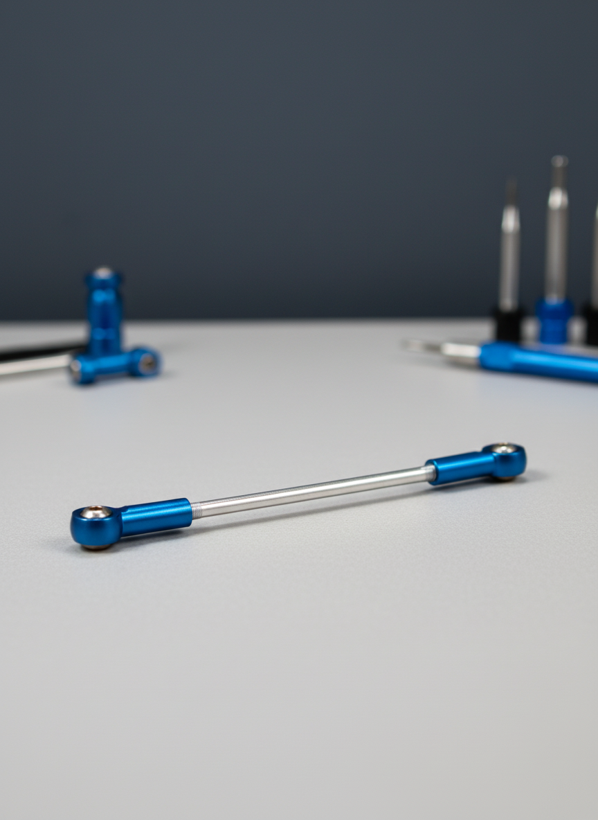 Миниатюра Тяга M4*L83мм + наконечник алюминиевый с шариком 2шт M4*L26мм 1