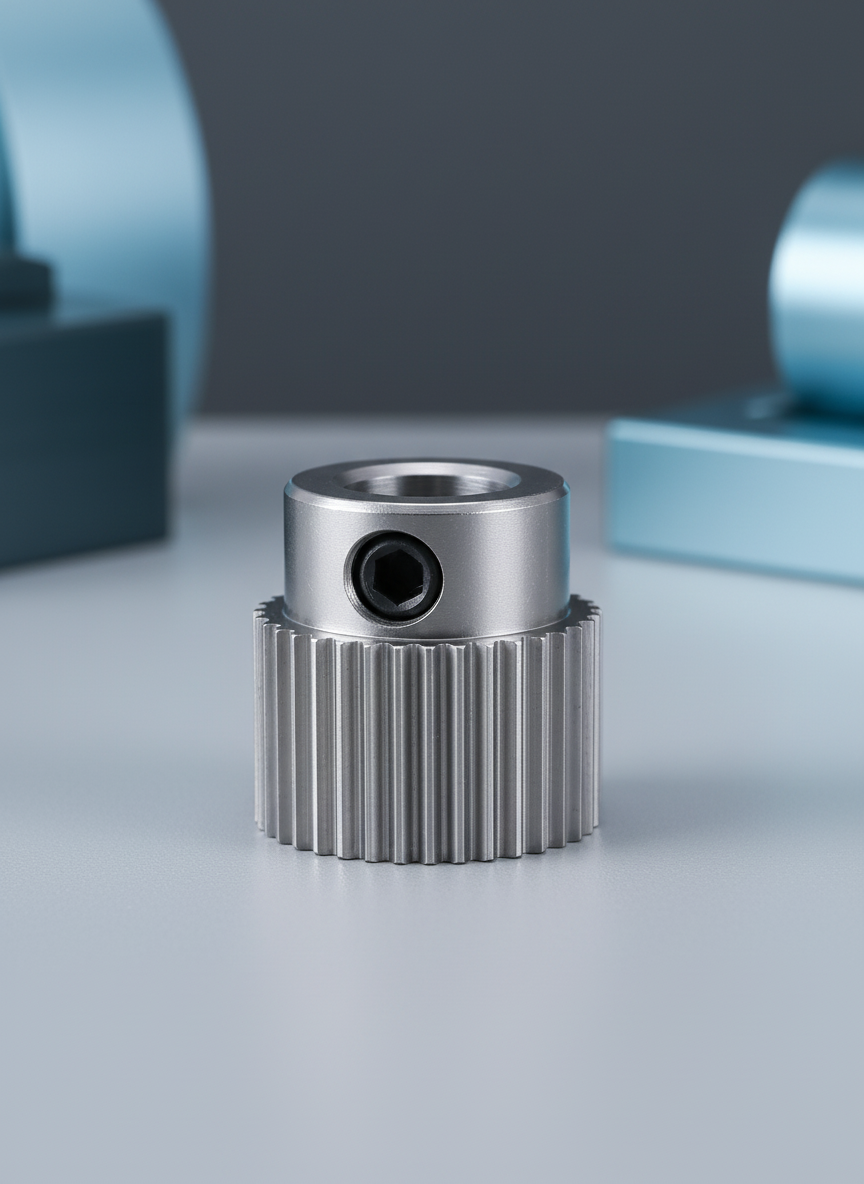 Миниатюра Шестерня подачи пластика для экструдеров, 26 зубьев, сталь 1