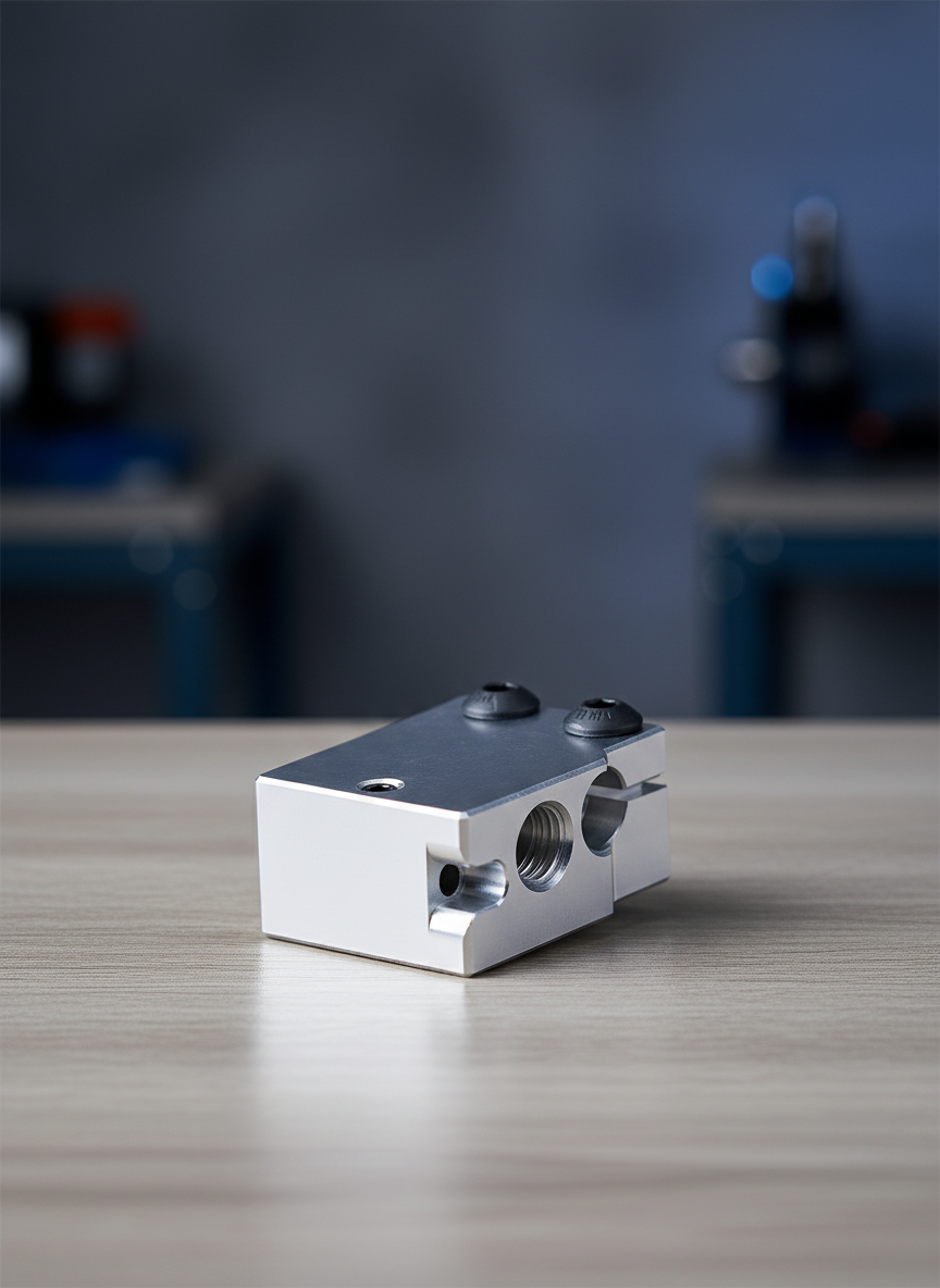 Миниатюра Нагревательный блок E3D Volcano из фрезерованного алюминия 1