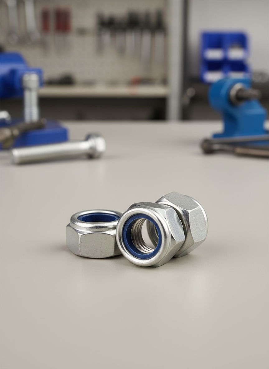 Миниатюра Гайка  М4 стопорная, самоконтрящаяся 1