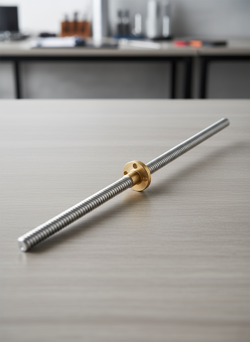 Миниатюра Винт трапецеидальный T8x2 с гайкой (500мм) 1