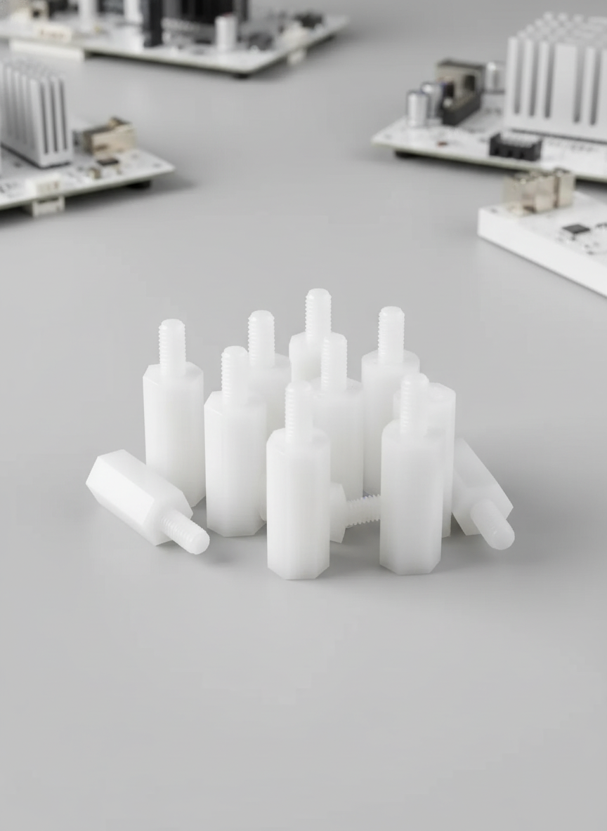 Миниатюра Стойка пластиковая M3х10мм+6 (белая) 1