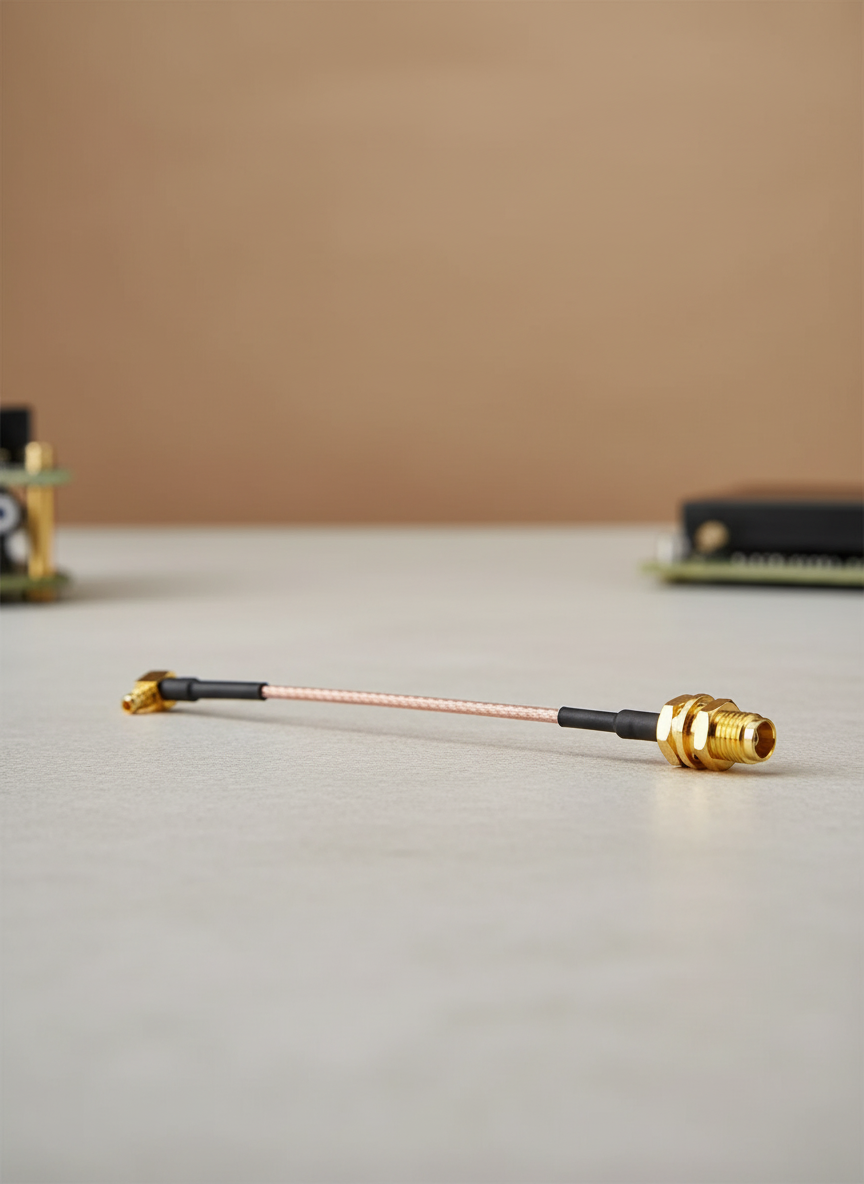 Миниатюра Высокочастотный переходник-удлинитель 90° MMCX на RP-SMA (Female) V2 1