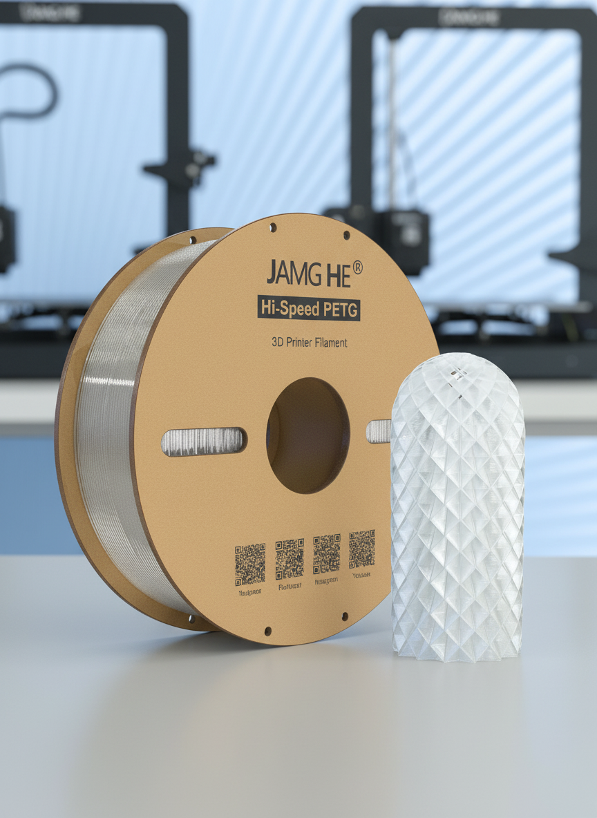 Миниатюра Пластик для 3D-печати PETG Hi-Speed, JAMG HE, 1кг , 1.75 мм, прозрачный 1