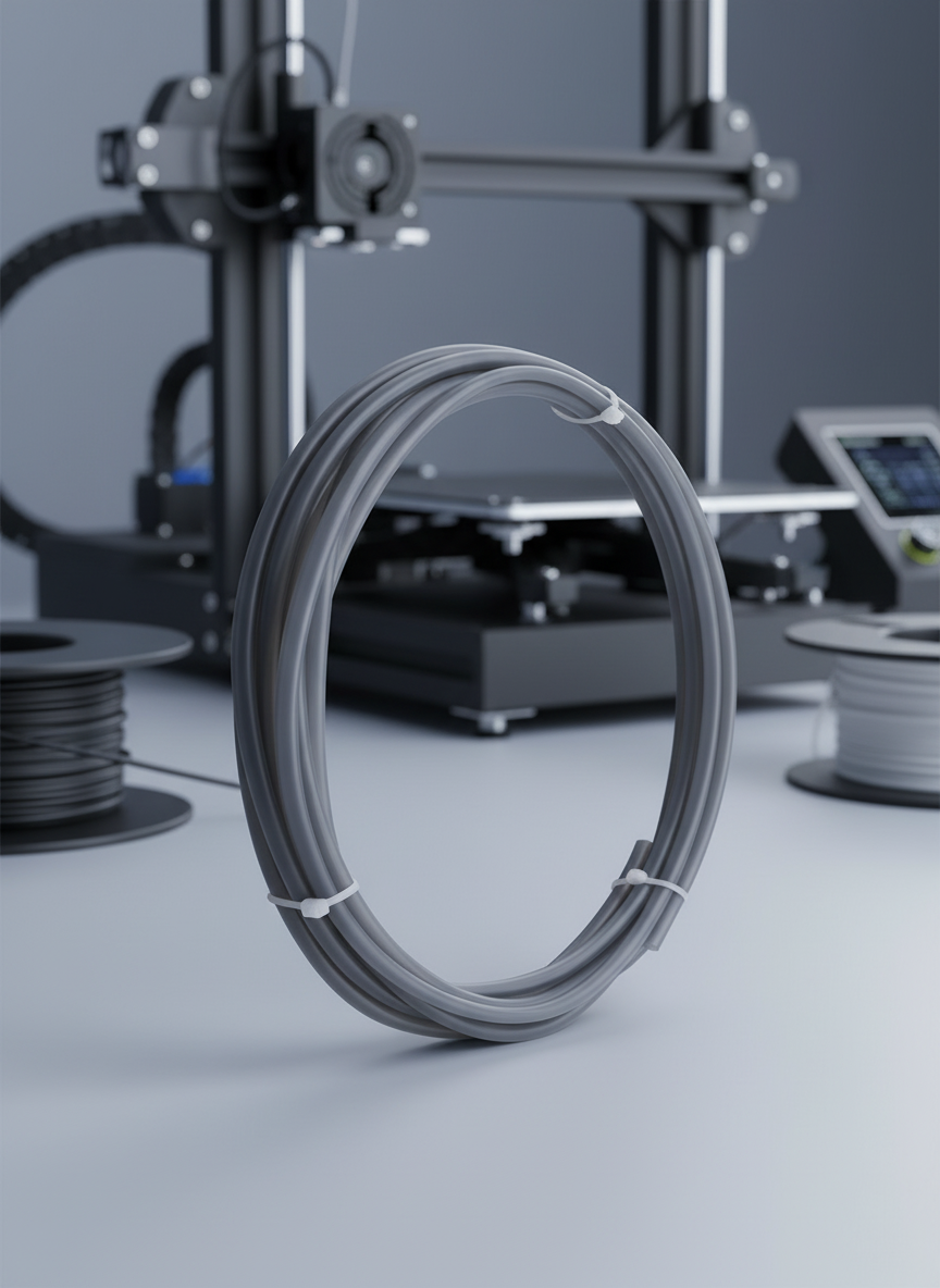 Миниатюра Трубка фторопластовая серая тефлоновая, PTFE 4 х 2.5 мм для 3D-принтеров 1