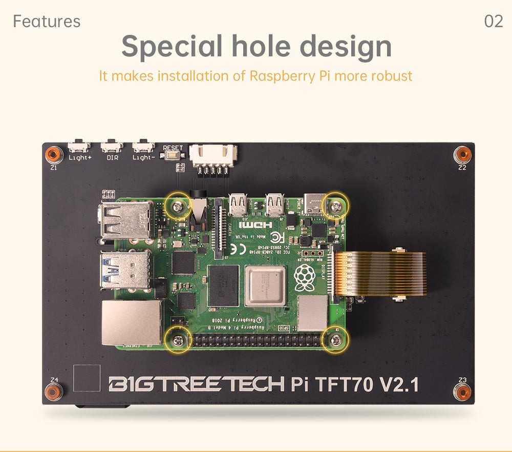 Миниатюра Дисплей Bigtreetech PITFT43 V2.1 для Raspberry Pi 4