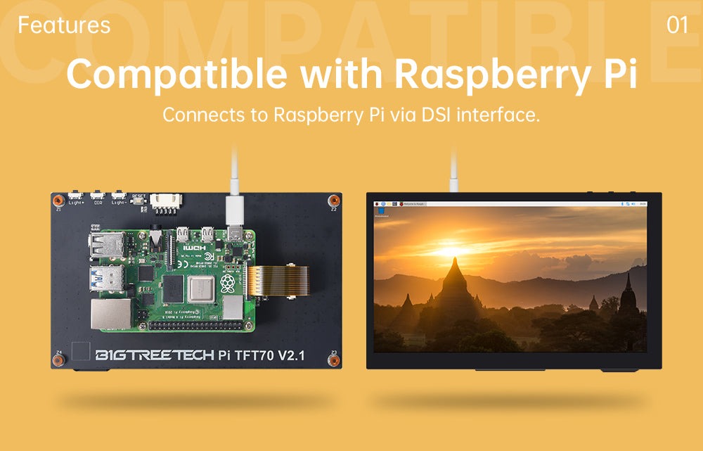 Миниатюра Дисплей Bigtreetech PITFT43 V2.1 для Raspberry Pi 11