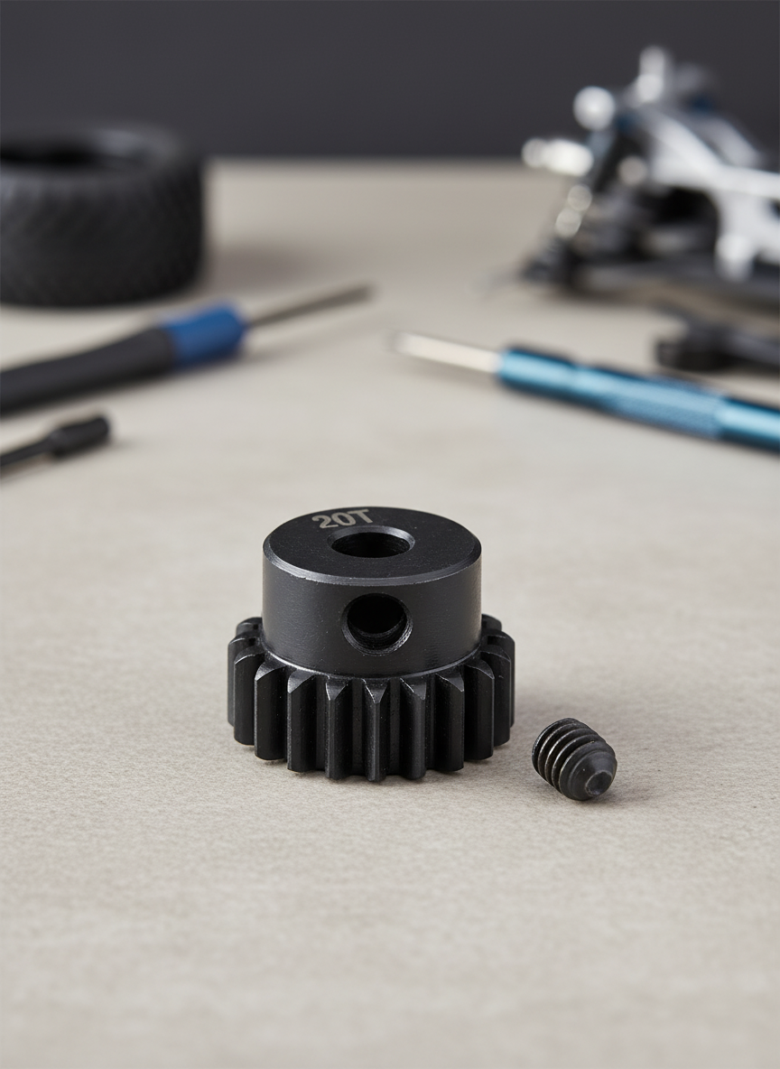 Миниатюра Пиньон 20T стальной для Traxxas 1/16 E-Revo от Integy 1